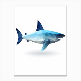 Minimalist Shark Shape 3 Canvas Print