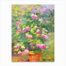 Flowering Maple Impressionist Painting Plant Canvas Print