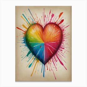 Heart Of Color Canvas Print