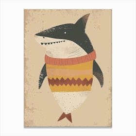 Shark In A Woolly Jumper Canvas Print