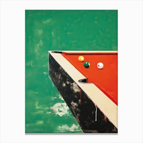 Watercolor Pool Table 2 Canvas Print