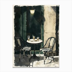 Coffee Shop In Italy Canvas Print