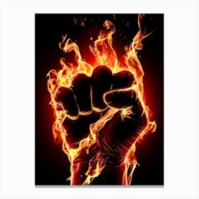 Fist Of Fire Canvas Print