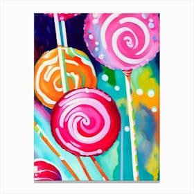 Sweetarts Lollipops Candy Sweetie Abstract Still Life Flower Canvas Print