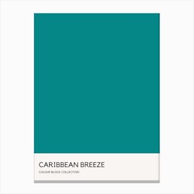 Caribbean Colour Block Poster Canvas Print