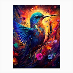 Colorful Hummingbird Canvas Print