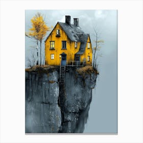 House On A Cliff Canvas Print