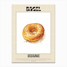 Sesame Bagel 4 Canvas Print