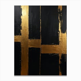 Gold And Black 3 Canvas Print