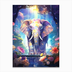 Elephant In The Forest 3 Canvas Print