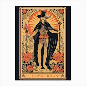 The Magician Tarot Card, Vintage 2 Canvas Print