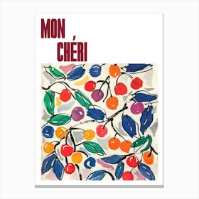 Mon Cheri Poster Summer Cherries Painting Matisse Style 8 Canvas Print