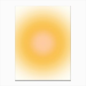 Abstract Yellow Sun Canvas Print