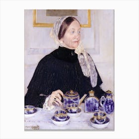 Lady At The Tea Table (1883–1885), Mary Cassatt Canvas Print