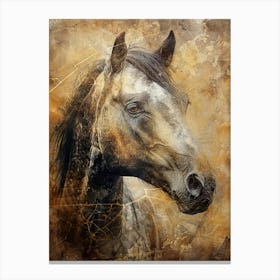 Poster Horse Wild Animal Illustration Art 10 Canvas Print