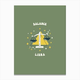 Balance Libra Canvas Print