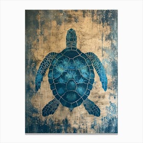 Ornamental Sea Turtle Wallpaper Style 4 Canvas Print