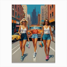 Girls On The Street Canvas Print