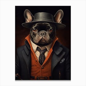 Gangster Dog French Bulldog 3 Canvas Print