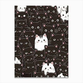 Kawaii Cats 2 Canvas Print