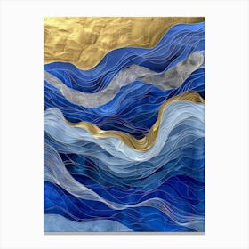 Blue And Gold 12 Canvas Print