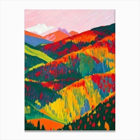 Vanoise National Park France Abstract Colourful Canvas Print