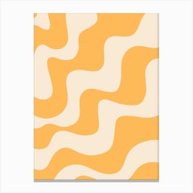 Yellow And White Wavy Pattern 1 Toile