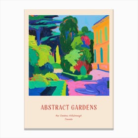 Colourful Gardens Kew Gardens Hillsborough Canada 4 Red Poster Canvas Print