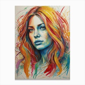 Colorful Girl Canvas Print