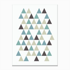 Scandi Triangles Forest Canvas Print