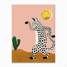 Jazzy Wild Cat Canvas Print