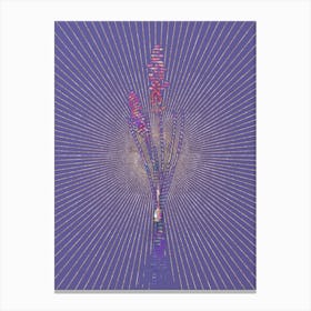 Geometric Autumn Squill Mosaic Botanical Art on Veri Peri Canvas Print