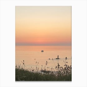 Sunset On The Beach 1 Canvas Print