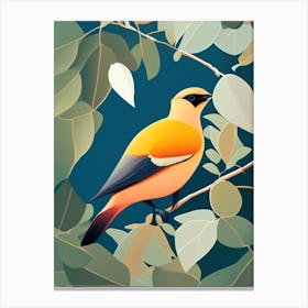 Cedar Waxwing Pop Matisse Bird Canvas Print