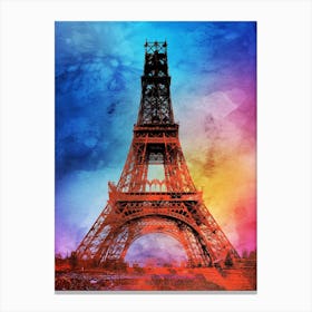 Eiffel Tower Under Construction Canvas Print