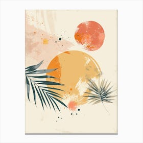 Golden Horizons Of Thought Mid Century Style Canvas Print