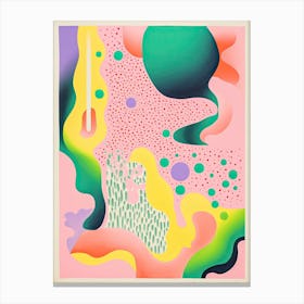 Abstract Landscape Risograph Style 15 Canvas Print