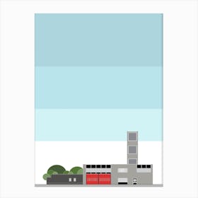 Modernist Fire Station Canvas Print