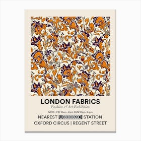 Poster Lily Lane London Fabrics Floral Pattern 5 Canvas Print