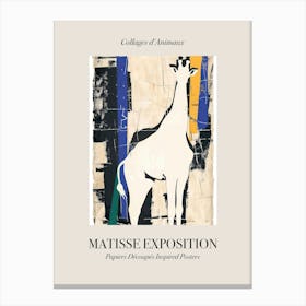 Giraffe 2 Matisse Inspired Exposition Animals Poster Canvas Print