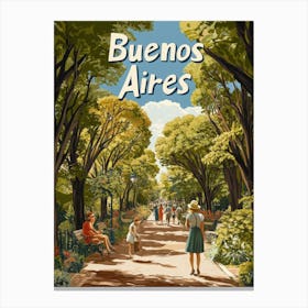 Aihrgdesign A Mid Century Modern Travel Poster For Buenos Aires Canvas Print