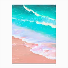 Sea Waves At Beach Abstract Canvas Print