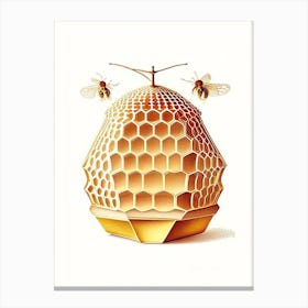 Honey Beehive Vintage Canvas Print