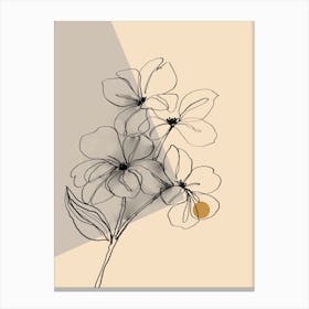 Minimalist Orchid Lines B Canvas Print