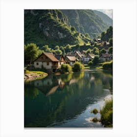 Village By The River 2 Canvas Print