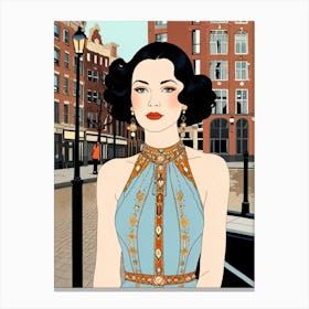 Asian Fashion Illustration Canvas Print