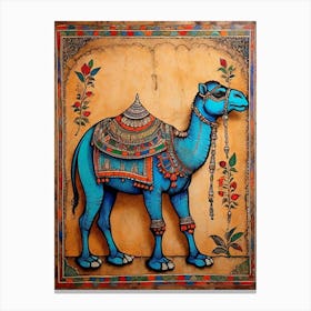 Default Traditional Madhubani Style Painting Of A Camel On A T 1 (2) Canvas Print