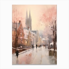 Dreamy Winter Painting Windsor United Kingdom 2 Canvas Print