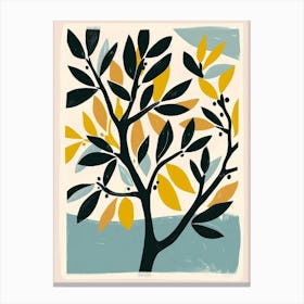 Willow Tree Flat Illustration 1 Canvas Print