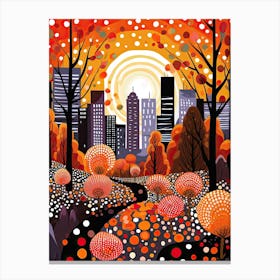 Toronto, Illustration In The Style Of Pop Art 1 Canvas Print